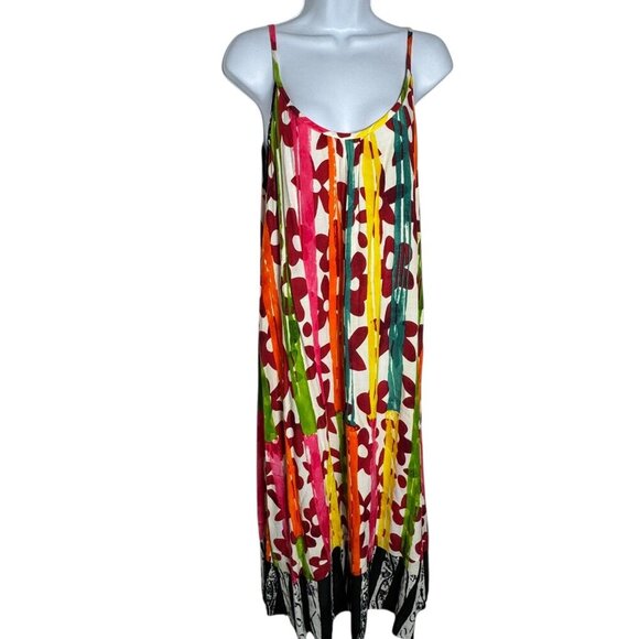 Jams World Ariana Midi sundress Dress size Small Valerian Print USA Made W3104 - Picture 2 of 9